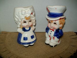 Vintage Lefton Uncle Sam Betsy Ross Patriotic Mugs Creamers 4th July