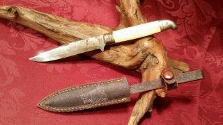 Vintage Mitsubishi Fixed Blade Knife Made In Japan With Sheath