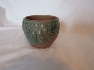 Vintage Mccoy Art Pottery Brown Glazed Grape Planter