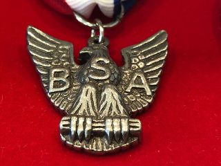 VINTAGE BSA Award Boy Scout Stange 6b Eagle Medal (Not Complete) 3