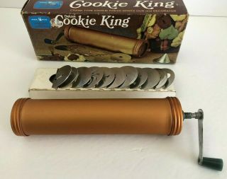 Vintage Nordic Ware Deluxe Cookie King Crank Cookie Press Spritz Gun
