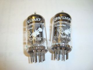 One Matched Pair 12ax7 Tubes,  By Philips Of Holland,  Ratings 115/110