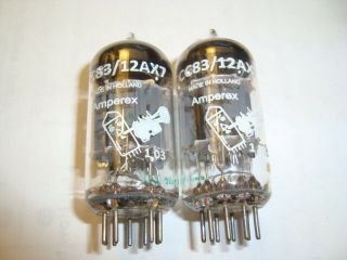One Matched Pair 12ax7 Tubes,  By Philips Of Holland,  Ratings 110/114