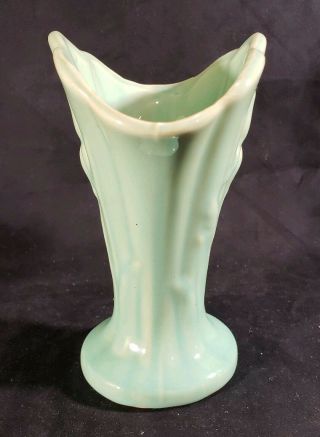Vintage Red Wing? USA Pottery Ceramic Green Iris Vase 4