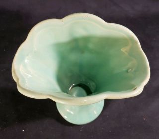 Vintage Red Wing? USA Pottery Ceramic Green Iris Vase 6