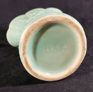 Vintage Red Wing? USA Pottery Ceramic Green Iris Vase 7