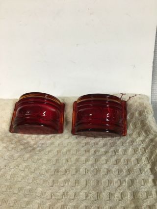 Vintage Do - Ray Lamp Co.  416 2 -.  Red Glass Replacement Lens