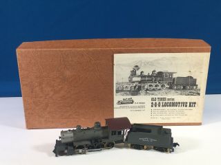 Vtg Roundhouse Old Timer Series 2 - 8 - 0 Locomotive Ho Scale Diecast Atchison Topek