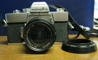Minolta Srt 102 35mm Slr Film Camera With Md W.  Rokkor - X 28mm 1:2.  8 Lens
