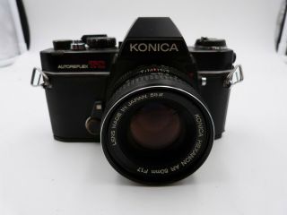 Konica Autoreflex Tc 35mm Film Camera With Konica Hexanon Ar 50mm F/ 1.  7 Lens