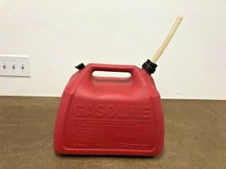 Vintage Gott Gas Can 5 Gallon Vented 1251 Essence Spout Cap Rubbermaid Red