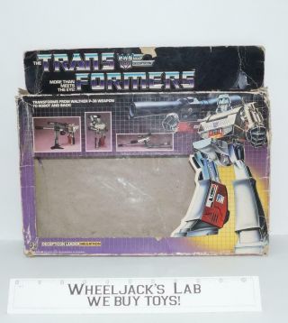 Megatron Box Only 1984 Tm Action Figure Vintage Hasbro G1 Transformers