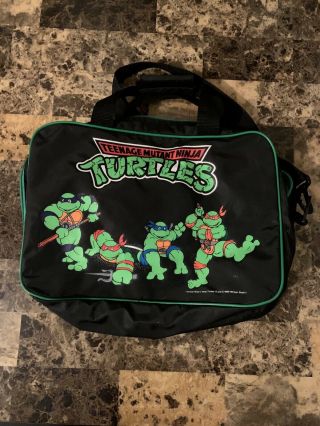 Vintage 1989 Tmnt Teenage Mutant Ninja Turtles Tote Gym Duffel Bag