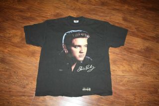 Vintage 90s Elvis Presley Graceland Lee Black T Shirt Sz 2xl Xxl Usa