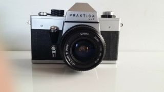 Praktica Llc 35mm Slr Film Camera With Cosina 28mm 1:2.  8 Lens