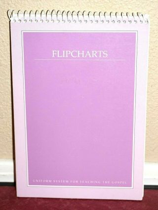 Old Out Of Print Lds Mormon Missionary Investigator Flip Chart Spiral Bound Rare