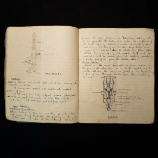 WW2 HAND WRITTEN NOTEBOOK On TORPEDOS R.  A.  F Manuscript ILLUSTRATED WAR 6