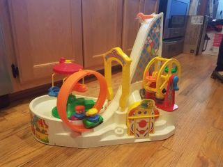 Vintage Fisher Price Little People 1992 Fun Park Roller Coaster Playset