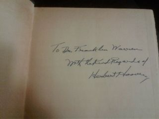 Herbert Hoover Further Addresses Upon The American Road Signed 1st 1940