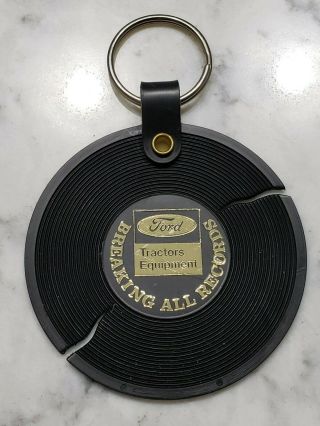 Vintage 1950s Ford Tractor & Equipment Record Breaker Keychain