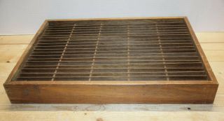 Vintage DARK Napa Valley 100 Cassette Tape Wall Storage Unit Case Wooden Rack 4