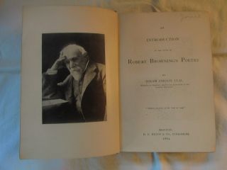 Vtg An Introduction To The Study Of Robert Browning 
