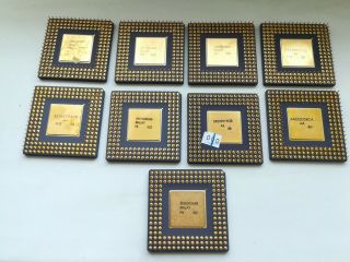 Intel 486 DX4 100MHz,  A80486DX4100,  Vintage CPU,  GOLD 2