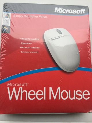 Microsoft ® Wheel Mouse,  Cd - Windows Nt ® 98 ® Antique Factory
