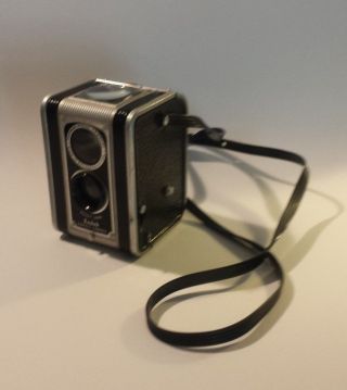 Vintage Kodak Duaflex Box Camera With Strap Kodet Lens 1947 Made In Usa 620 Film