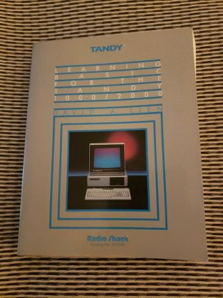 Tandy Learning Basic For The Tandy 1000 2000 Computer Radio Shack Book 1985