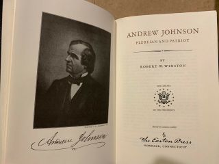 Easton Press Andrew Johnson Plebian and Patriot Presidents Library 2
