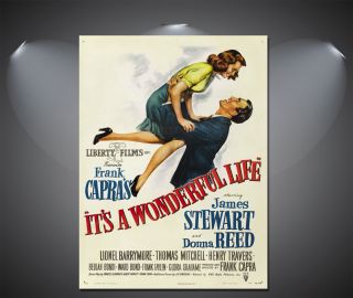 Its A Wonderful Life Vintage Movie Poster - A1,  A2,  A3,  A4 Available