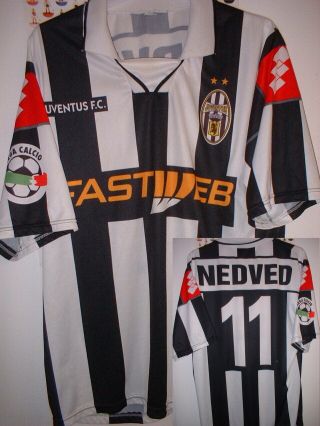 Juventus Pavel Nedved Adult Xl Football Soccer Shirt Jersey Top Vintage Czech