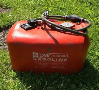 Vintage Omc Outboard Boat Motor Gas Tank 6 Gallons Gasoline