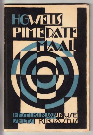 1929 Estonia Avant - Garde Cover N.  Triik H.  G.  Wells Black Earth And Other Stories