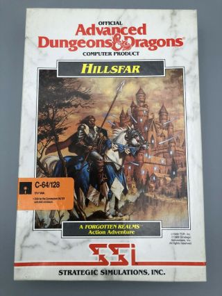 Hillsfar For The Commodore 64/128,  Including Clue Book