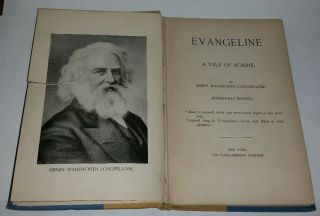 1895 Evangeline A Tale of Acadie Book by Henry Wadsworth Longfellow Minnehaha Ed 4