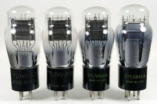 4 Type71a St Triode Tubes Tung - Sol Sylvania Amplitrex Strong 71 271a