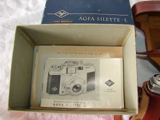 VINTAGE 35MM CAMERA AGFA SILETTE L MADE IN GERMANY CASE INSTRUCTIONS 5