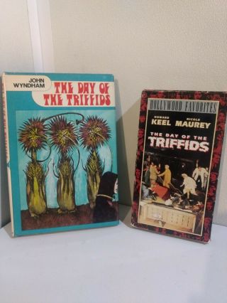 The Day Of The Triffids Vhs 1988 & Hardback Book With Sleeve John Wyndham