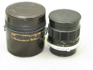 Minolta Mc W Rokkor - Hg 35mm 2.  8 Lens With Case