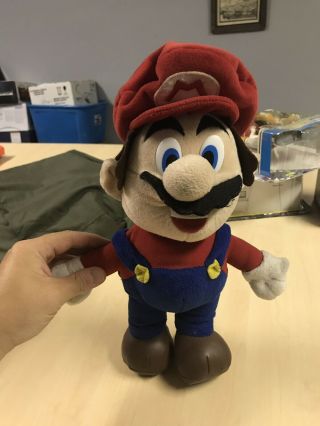 Vintage Nintendo 1997 Talking Mario Plush Stuffed Toy
