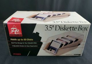 Pc Accessories P11003 3.  5” Floppy Diskette Box Storage 50 Disk Gemini Iii