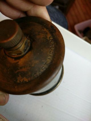 Vintage Gast Mfg.  Co.  Brass Oiler Lubricator Hit Miss Engine Oiler motor oil 8