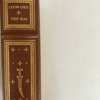 1984 THE HAJ BY LEON URIS FRANKLIN LIBRARY LIMITED FIRST EDITION SIGNED 2