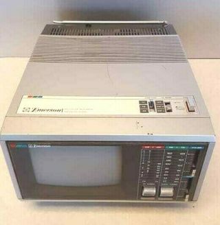 Emerson Pc5b 5.  5 " Color Tv Portable Am/fm Radio 1986 Vhf Uhf Vintage