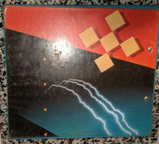 Vintage Mead Trapper Keeper Notebook Designer Series 1988 Lightning w/folder 2