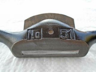 Vintage No:51 Curved Sole Cast Iron Spokeshave Refinished FOREIGN (German?) 3