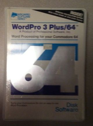 Wordpro 3 Plus/64 - Commodore 64 Word Processing Software - 1984 -
