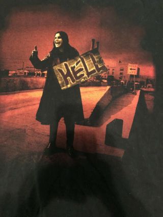 Ozzy Osbourne Vintage Shirt Hitchhiker To Hell Black Sabbath Euc Xl